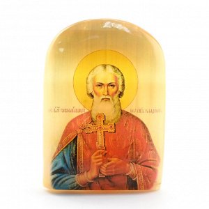 Икона из селенита "Князь Владимир" арка большая, 45*30*65мм