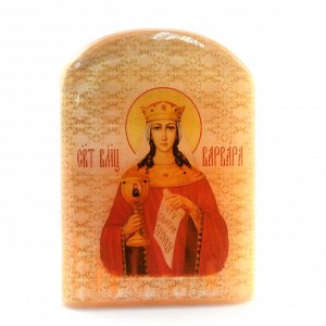 Икона из селенита "Святая Варвара" арка большая, 45*30*65мм