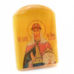Именная икона из селенита "Анна Новгородская" арка большая, 50*30*65мм