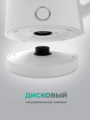 Чайник электрический с эффектом термоса 1800Вт белый GOODHELPER KPS-186C 1,8л