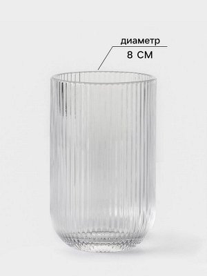 Стакан Magistro «Грани», 400 мл, 8x13 см, стекло, прозрачный