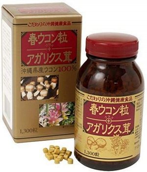 Сбалансированный комплекс для поддержания здоровья Kanehide Bio Co Ltd Spring Turmeric Grains + Agaricus Mushroom
