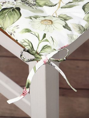Сидушка на стул Этель Organic home, 42x42x7 см, репс 210 г/м², 100% хлопок