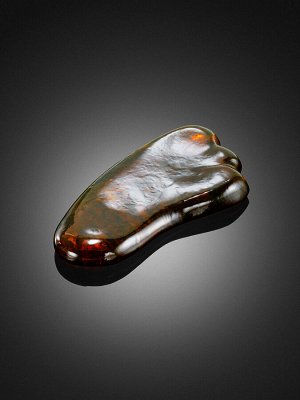 Массажный скребок-гуаша из формованного янтаря