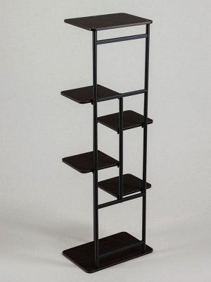 Подставка для цветов Greengo, 6 полок, 36x23x106 см, напольная, каркас металл, полки МДФ, чёрная