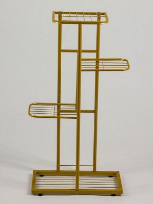 Подставка для цветов Greengo, 4 полки, 43x22x82 см, напольная, металл, цвет золотой