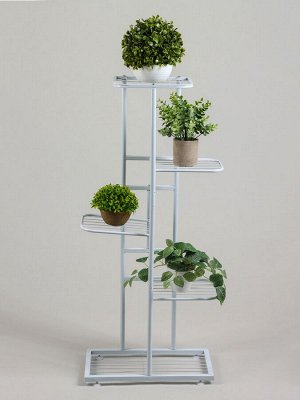 Подставка для цветов Greengo, 5 полок, 44x22x95 см, напольная, металл, белая