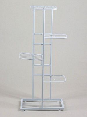 Подставка для цветов Greengo, 5 полок, 44x22x95 см, напольная, металл, белая