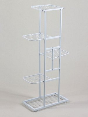 Подставка для цветов Greengo, 5 полок, 44x22x95 см, напольная, металл, белая