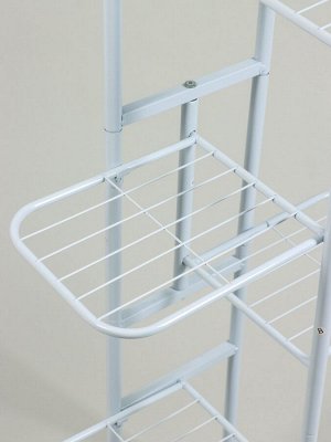 Подставка для цветов Greengo, 5 полок, 44x22x95 см, напольная, металл, белая