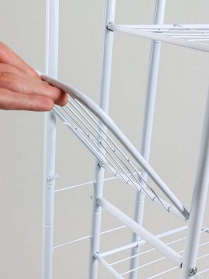 Подставка для цветов Greengo, 5 полок, 44x22x95 см, напольная, металл, белая