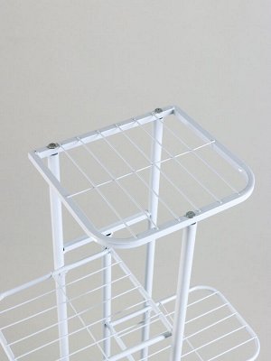 Подставка для цветов Greengo, 8 полок, 43x22x141 см, напольная, металл, белая