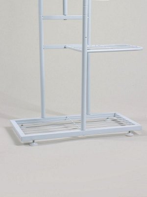 Подставка для цветов Greengo, 5 полок, 44x22x95 см, напольная, металл, белая