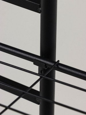 Подставка для цветов Greengo, 3 полки, 43x22x57 см, напольная, металл, чёрная