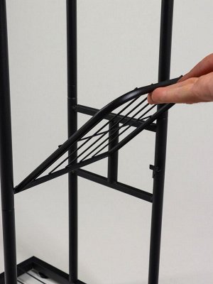 Подставка для цветов Greengo, 3 полки, 43x22x57 см, напольная, металл, чёрная