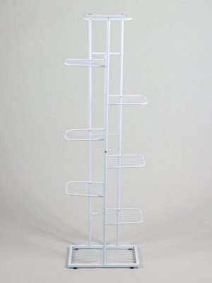 Подставка для цветов Greengo, 8 полок, 43x22x141 см, напольная, металл, белая