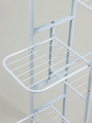 Подставка для цветов Greengo, 8 полок, 43x22x141 см, напольная, металл, белая