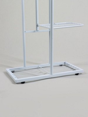 Подставка для цветов Greengo, 8 полок, 43x22x141 см, напольная, металл, белая