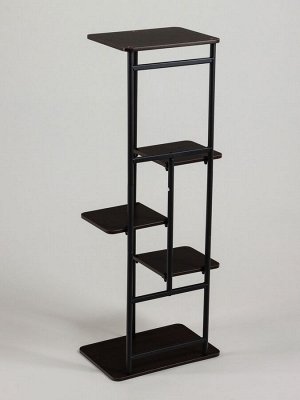 Подставка для цветов Greengo, 5 полок, 36x23x94 см, напольная, каркас металл, полки МДФ, чёрная