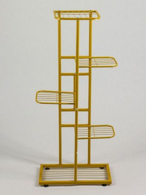 Подставка для цветов Greengo, 5 полок, 44x22x95 см, напольная, металл, цвет золотой