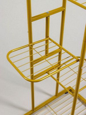 Подставка для цветов Greengo, 5 полок, 44x22x95 см, напольная, металл, цвет золотой