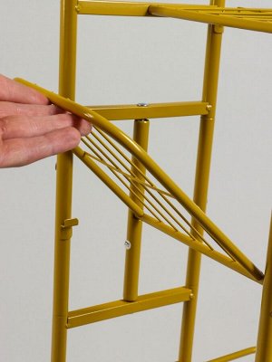 Подставка для цветов Greengo, 5 полок, 44x22x95 см, напольная, металл, цвет золотой