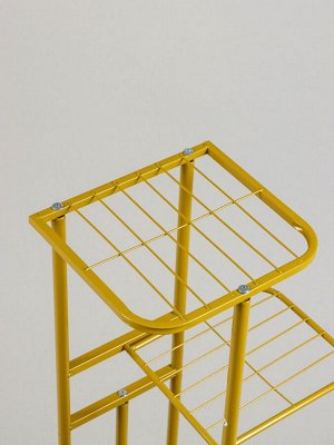 Подставка для цветов Greengo, 5 полок, 44x22x95 см, напольная, металл, цвет золотой
