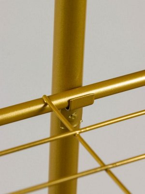 Подставка для цветов Greengo, 7 полок, 43x22x126 см, напольная, металл, цвет золотой