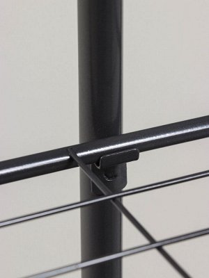 Подставка для цветов Greengo, 5 полок, 44x22x95 см, напольная, металл, тёмно-серая