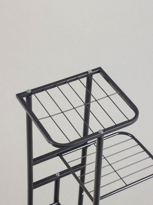 Подставка для цветов Greengo, 5 полок, 44x22x95 см, напольная, металл, тёмно-серая