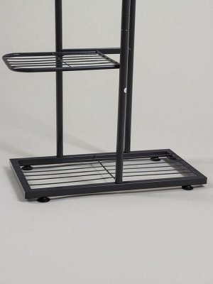 Подставка для цветов Greengo, 5 полок, 44x22x95 см, напольная, металл, тёмно-серая