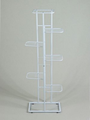 Подставка для цветов Greengo, 7 полок, 43x22x126 см, напольная, металл, белая