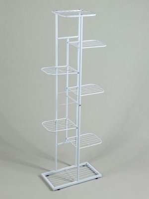 Подставка для цветов Greengo, 7 полок, 43x22x126 см, напольная, металл, белая