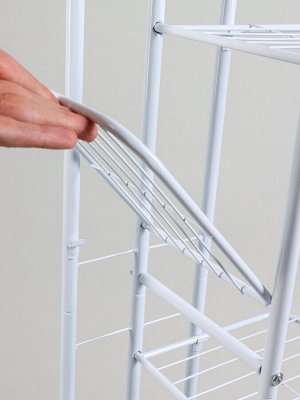 Подставка для цветов Greengo, 7 полок, 43x22x126 см, напольная, металл, белая