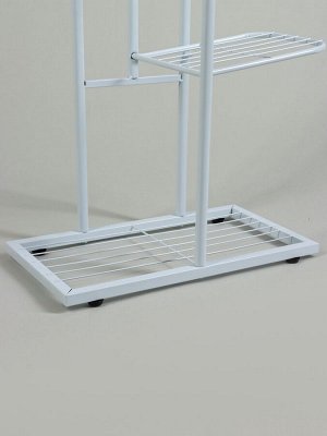 Подставка для цветов Greengo, 7 полок, 43x22x126 см, напольная, металл, белая
