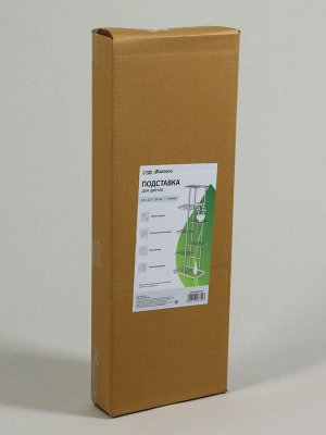 Подставка для цветов Greengo, 7 полок, 43x22x126 см, напольная, металл, белая