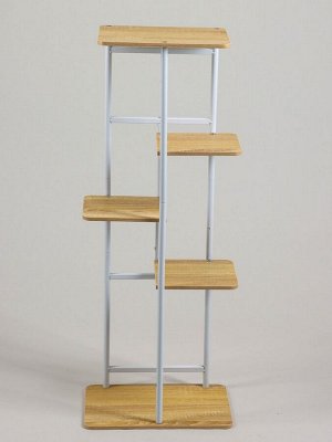 Подставка для цветов Greengo, 5 полок, 36x23x94 см, напольная, каркас металл, полки МДФ, белая
