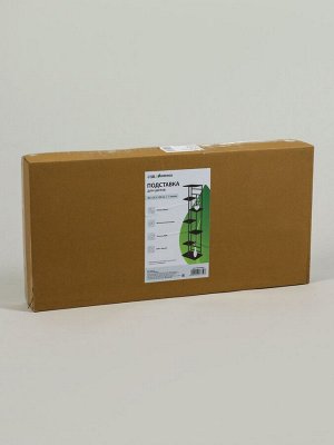 Подставка для цветов Greengo, 7 полок, 36x23x120 см, напольная, каркас металл, полки МДФ, чёрная