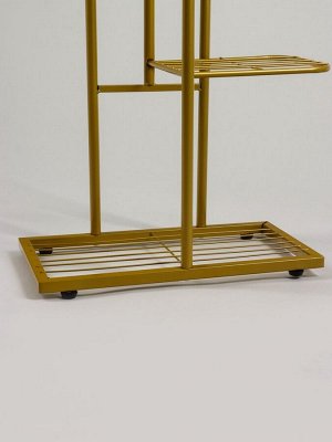 Подставка для цветов Greengo, 6 полок, 44x22x105 см, напольная, металл, цвет золотой