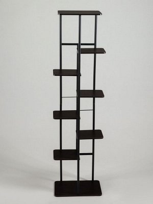 Подставка для цветов Greengo, 8 полок, 36x23x136 см, напольная, каркас металл, полки МДФ, чёрная