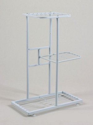 Подставка для цветов Greengo, 3 полки, 43x22x57 см, напольная, металл, белая