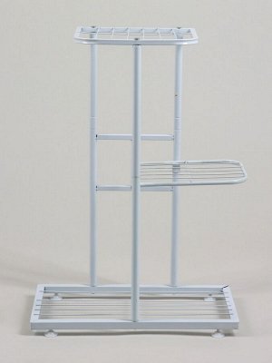 Подставка для цветов Greengo, 3 полки, 43x22x57 см, напольная, металл, белая