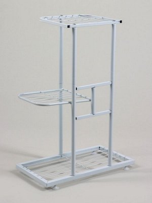 Подставка для цветов Greengo, 3 полки, 43x22x57 см, напольная, металл, белая