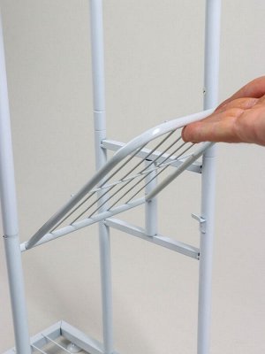 Подставка для цветов Greengo, 3 полки, 43x22x57 см, напольная, металл, белая