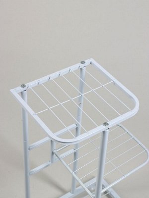 Подставка для цветов Greengo, 3 полки, 43x22x57 см, напольная, металл, белая