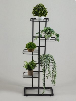 Подставка для цветов Greengo, 6 полок, 44x22x105 см, напольная, металл, тёмно-серая