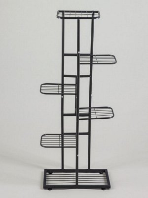 Подставка для цветов Greengo, 6 полок, 44x22x105 см, напольная, металл, тёмно-серая