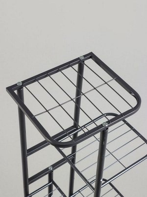 Подставка для цветов Greengo, 6 полок, 44x22x105 см, напольная, металл, тёмно-серая