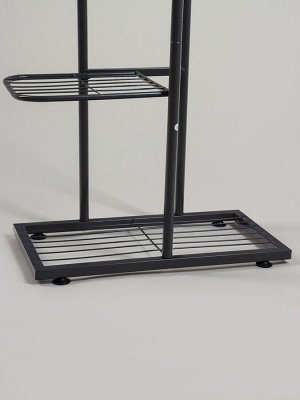 Подставка для цветов Greengo, 6 полок, 44x22x105 см, напольная, металл, тёмно-серая