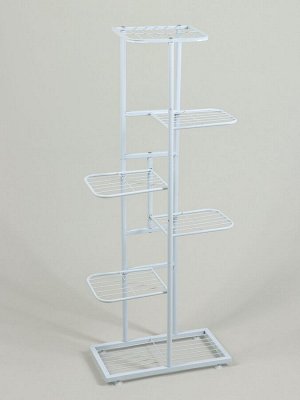 Подставка для цветов Greengo, 6 полок, 44x22x105 см, напольная, металл, белая